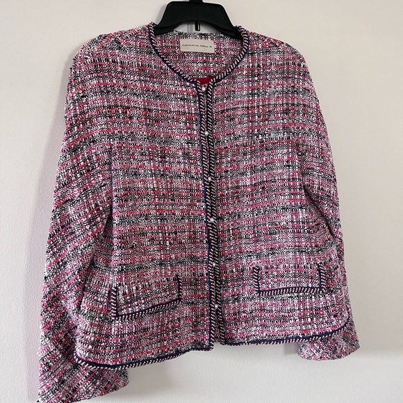 PURIFICACION GARCIA pearl button multicolor boucle tweed jacket blazer M/L 44 EU - Picture 8 of 17